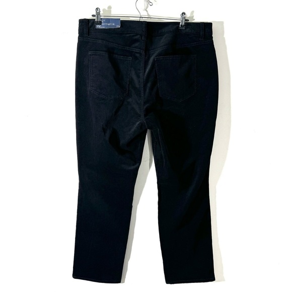 Talbots Flawless 5 Pocket Hi Waist Black Corduroy Straight Leg Pants - Picture 4 of 12